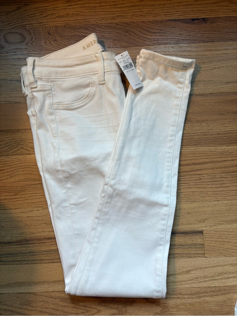 American Eagle Outfitters Women's Cream/White Skinny Jeans